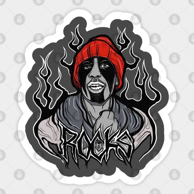 Black metal Biggums Sticker by SBCUSTOMS 